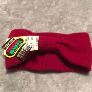 Vintage new head/wrap/headband knit material maroon